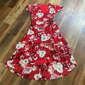 I.N.C. International Concepts. NWT. Size 16P. High/low floral wrap dress.